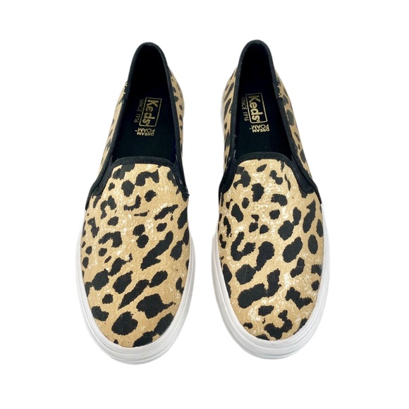 KEDS DOUBLE DECKER LEOPARD SLIP-ON SNEAKER 7.5 - Picture 4 of 11